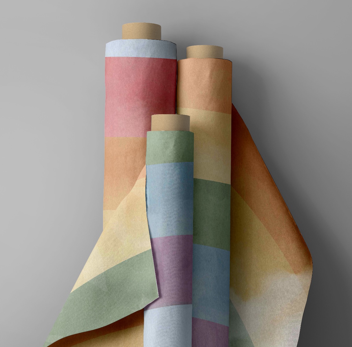 Mockup_3_Rolls-rainbow_wallpaper_blue_3_5_x_4_3_m