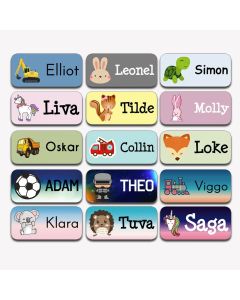 new test 104 st Namnlappar Självhäftande