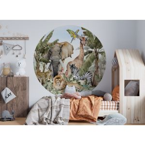 V&auml;ggdekal - Safaridjur / Cirkel